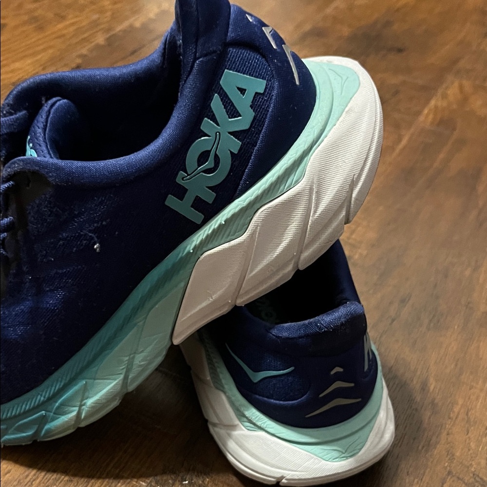 Hoka Navy & Teal Lightweight Running Sneakers - Picture 4 of 6